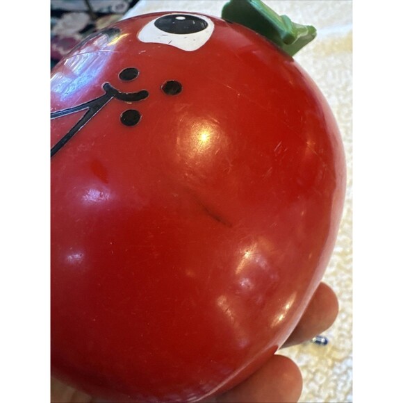 Vintage Fisher Price Happy Apple Short Stem Roly Poly Chime Fruit 1972 Toy Works - Picture 6 of 6